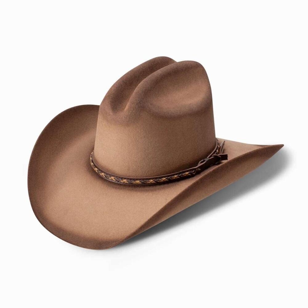 Resistol Jason Aldean Dirt Road Mens Cowboy Hat Brown Size 7 Damaged Brim